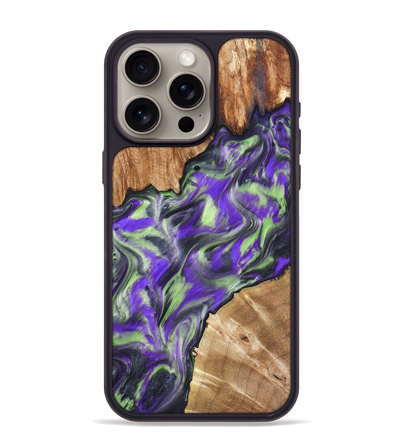 iPhone 15 Pro Max Wood Phone Case - Arminta (Purple, 827092)