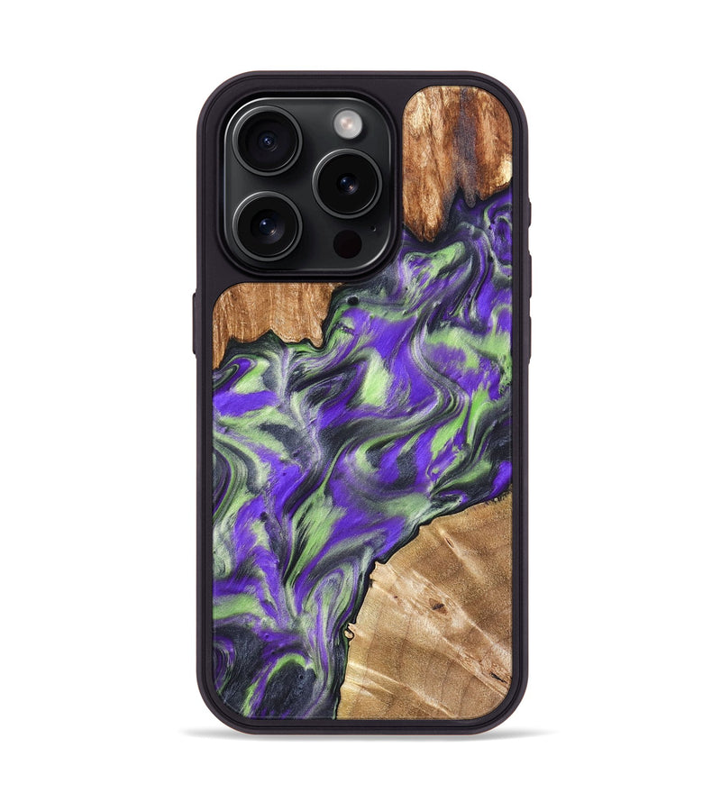 iPhone 15 Pro Wood Phone Case - Arminta (Purple, 827092)