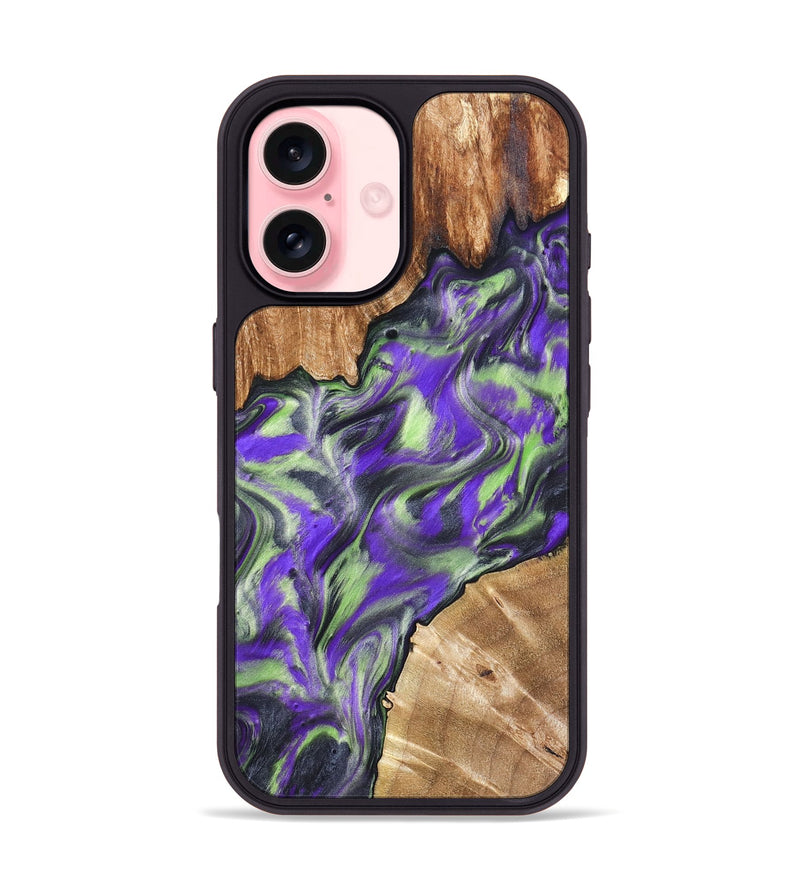 iPhone 16 Wood Phone Case - Arminta (Purple, 827092)