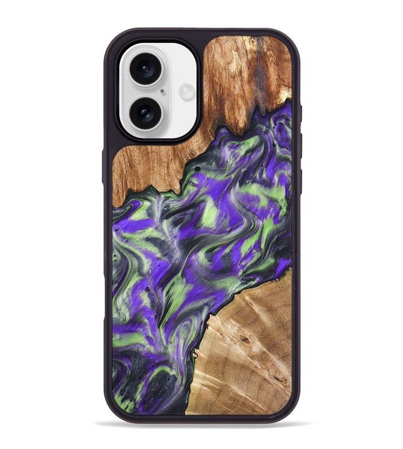 iPhone 16 Plus Wood Phone Case - Arminta (Purple, 827092)