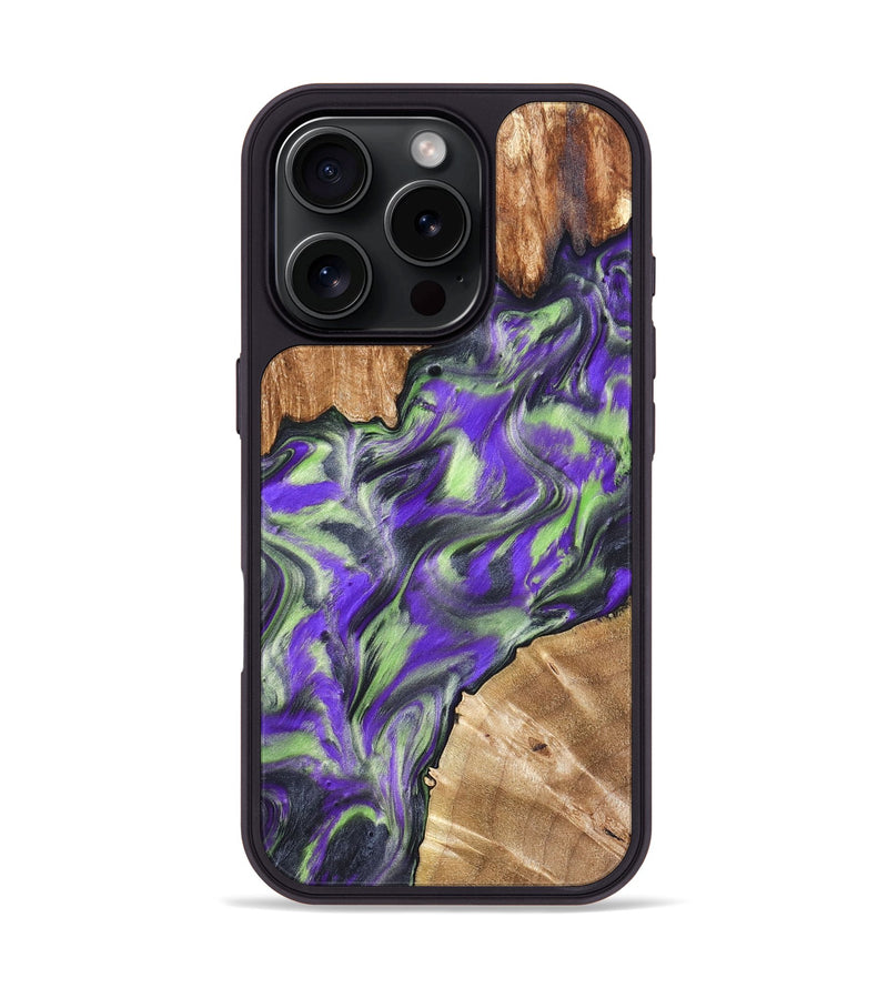 iPhone 16 Pro Wood Phone Case - Arminta (Purple, 827092)