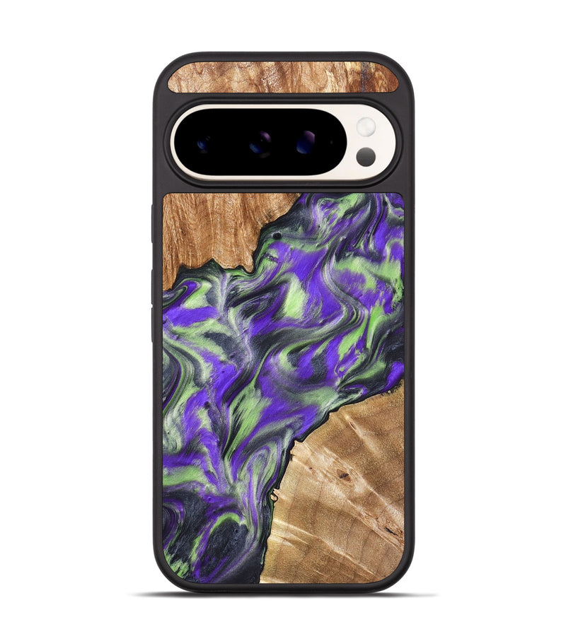 Pixel 9 Wood Phone Case - Arminta (Purple, 827092)