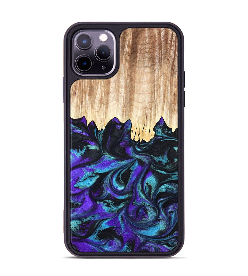 iPhone 11 Pro Max Wood Phone Case - Micheal (Purple, 827093)