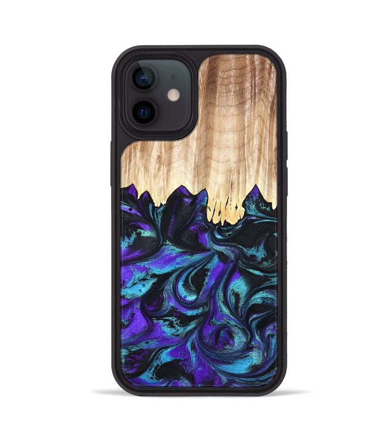 iPhone 12 Wood Phone Case - Micheal (Purple, 827093)