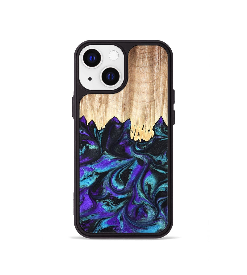 iPhone 13 mini Wood Phone Case - Micheal (Purple, 827093)