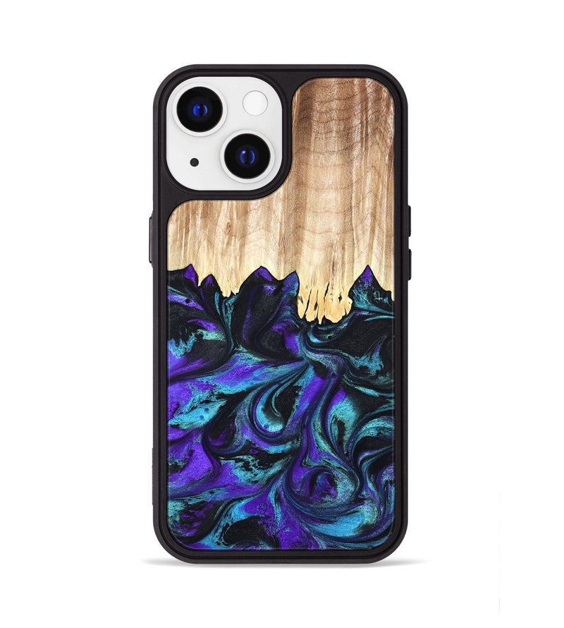 iPhone 13 Wood Phone Case - Micheal (Purple, 827093)