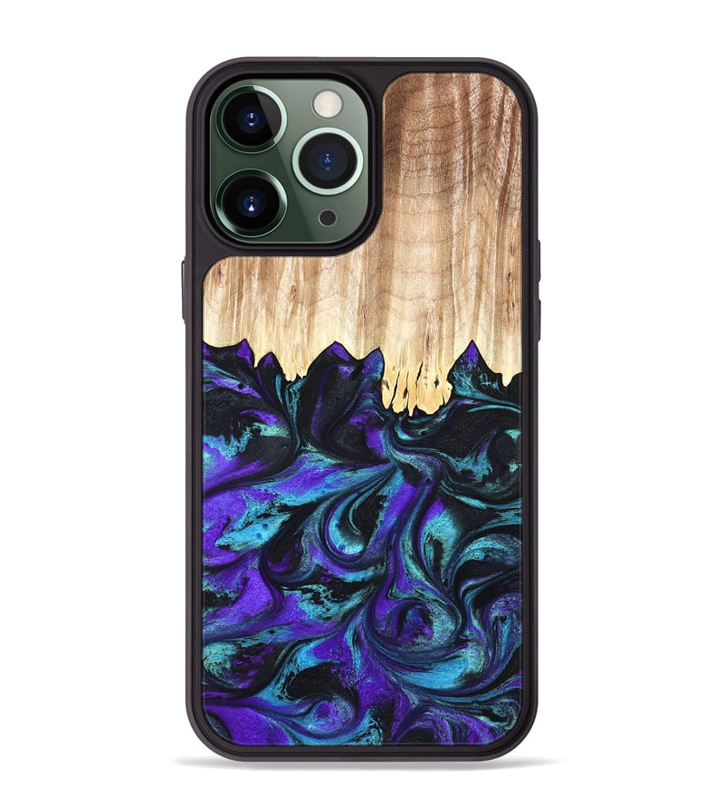 iPhone 13 Pro Max Wood Phone Case - Micheal (Purple, 827093)