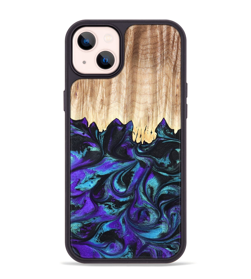 iPhone 14 Plus Wood Phone Case - Micheal (Purple, 827093)