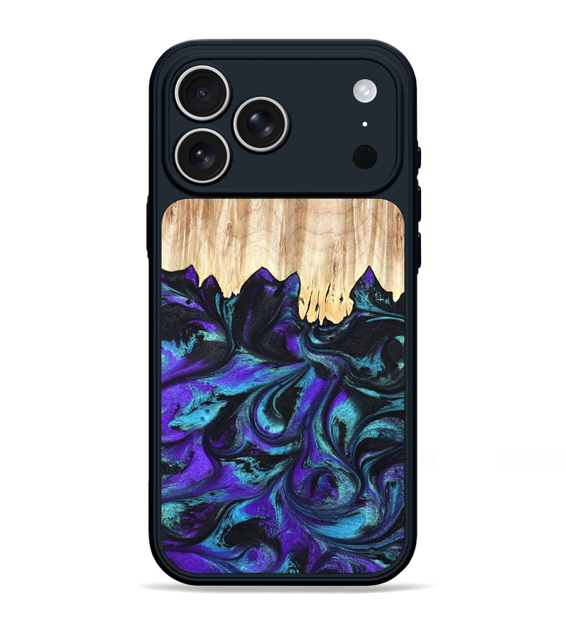iPhone 17 Pro Max Wood Phone Case - Micheal (Purple, 827093)