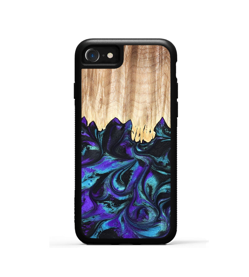 iPhone SE Wood Phone Case - Micheal (Purple, 827093)