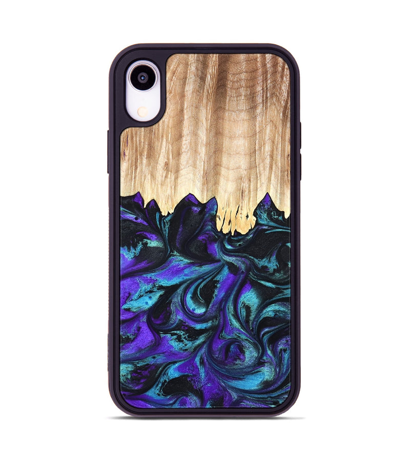 iPhone Xr Wood Phone Case - Micheal (Purple, 827093)