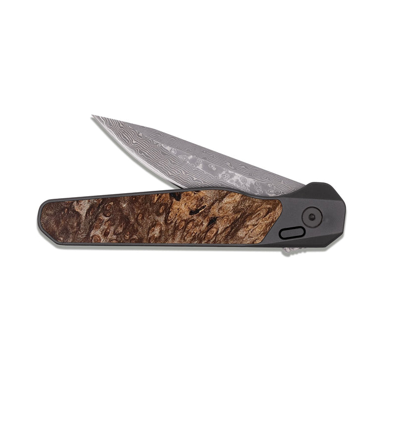 EDC Dark Damascus Wood Pocket Knife - Staci (Wood Burl, 827103)