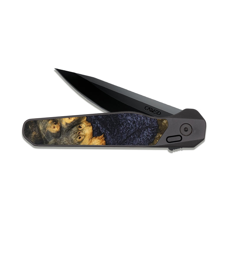 EDC Dark Slate Wood Pocket Knife - Philip (Wood Burl, 827109)