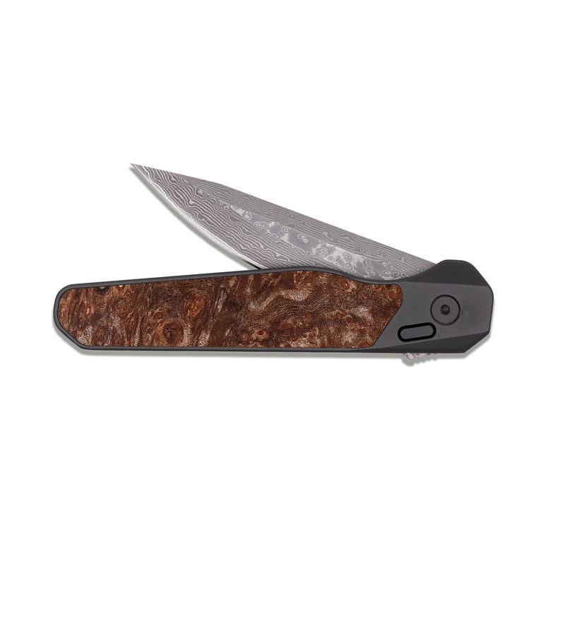 EDC Dark Damascus Wood Pocket Knife - Essie (Wood Burl, 827110)