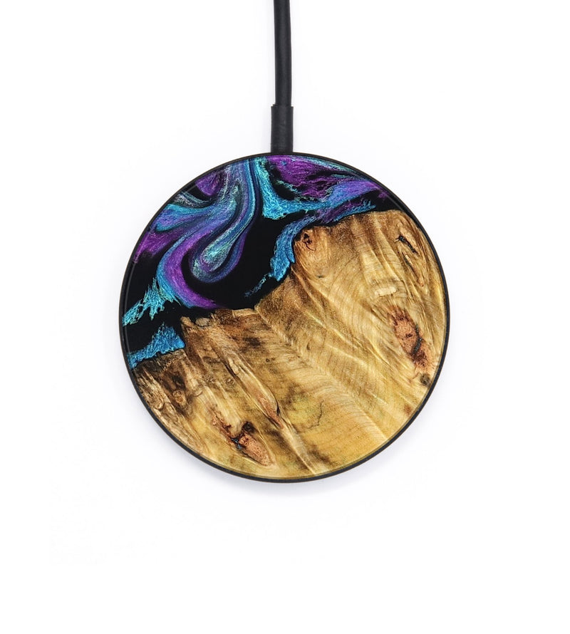 Circle Wood Wireless Charger - Daren (Purple, 827111)