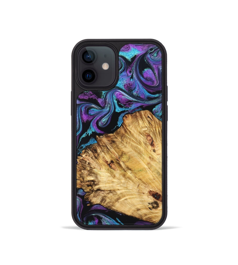 iPhone 12 mini Wood Phone Case - Daren (Purple, 827111)