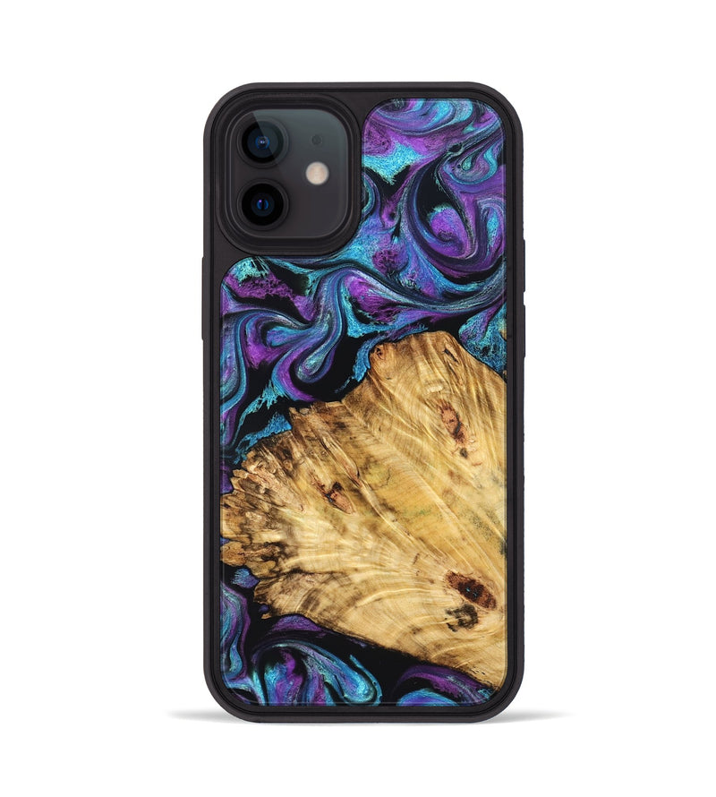 iPhone 12 Wood Phone Case - Daren (Purple, 827111)