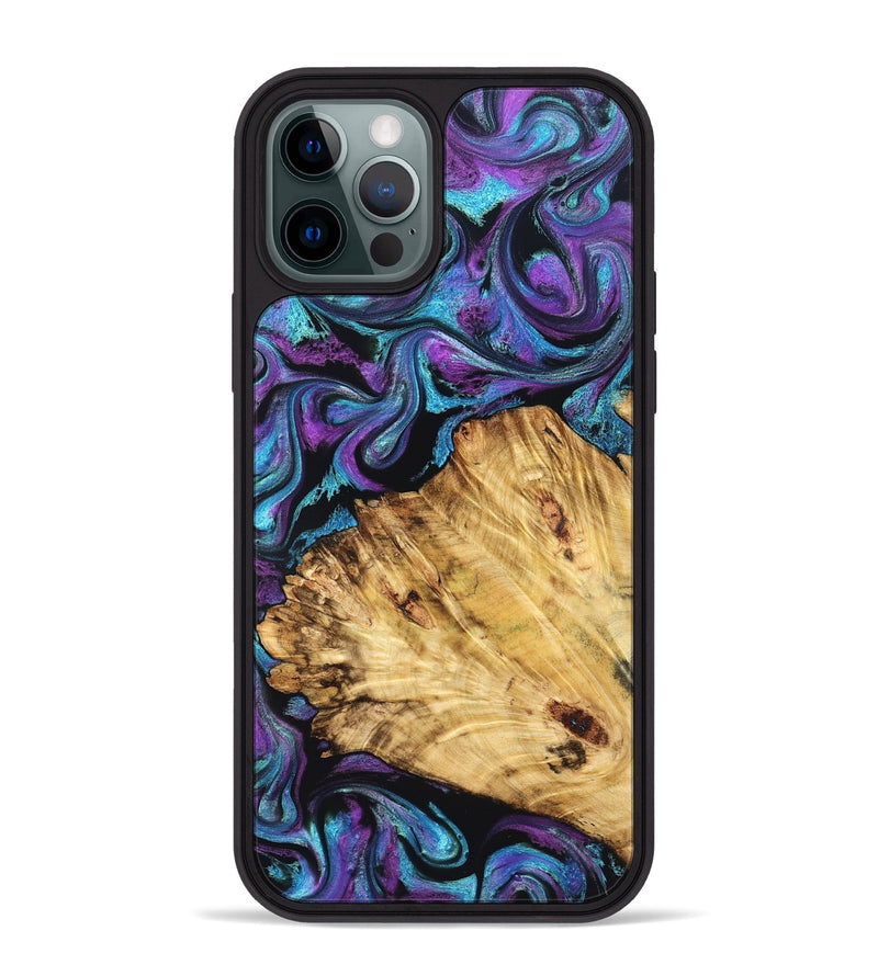 iPhone 12 Pro Max Wood Phone Case - Daren (Purple, 827111)
