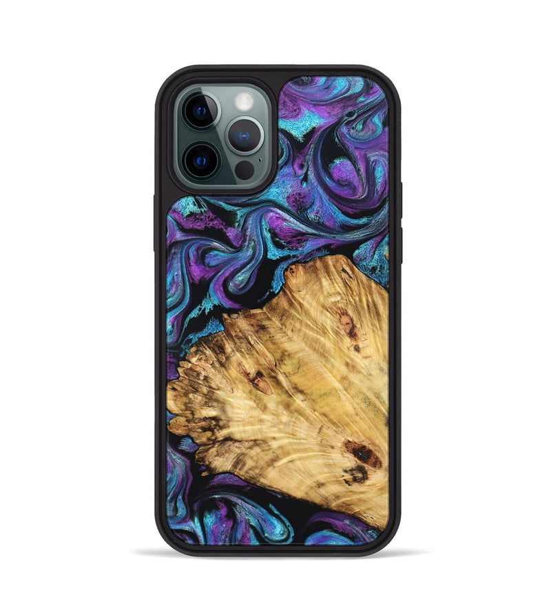 iPhone 12 Pro Wood Phone Case - Daren (Purple, 827111)