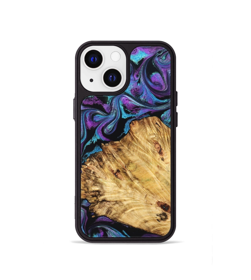 iPhone 13 mini Wood Phone Case - Daren (Purple, 827111)