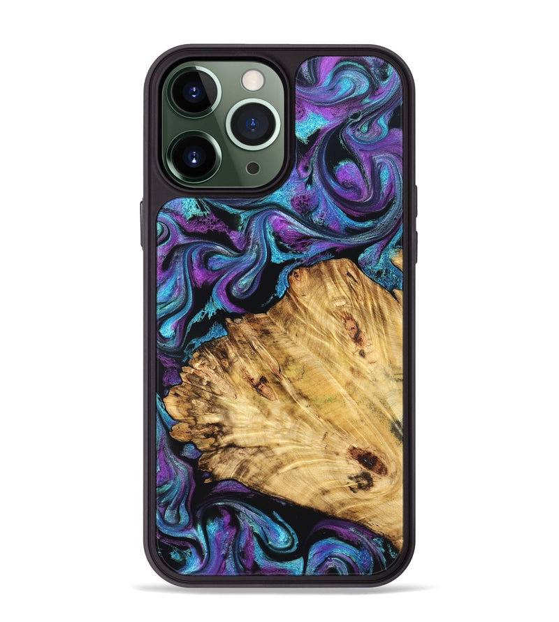 iPhone 13 Pro Max Wood Phone Case - Daren (Purple, 827111)