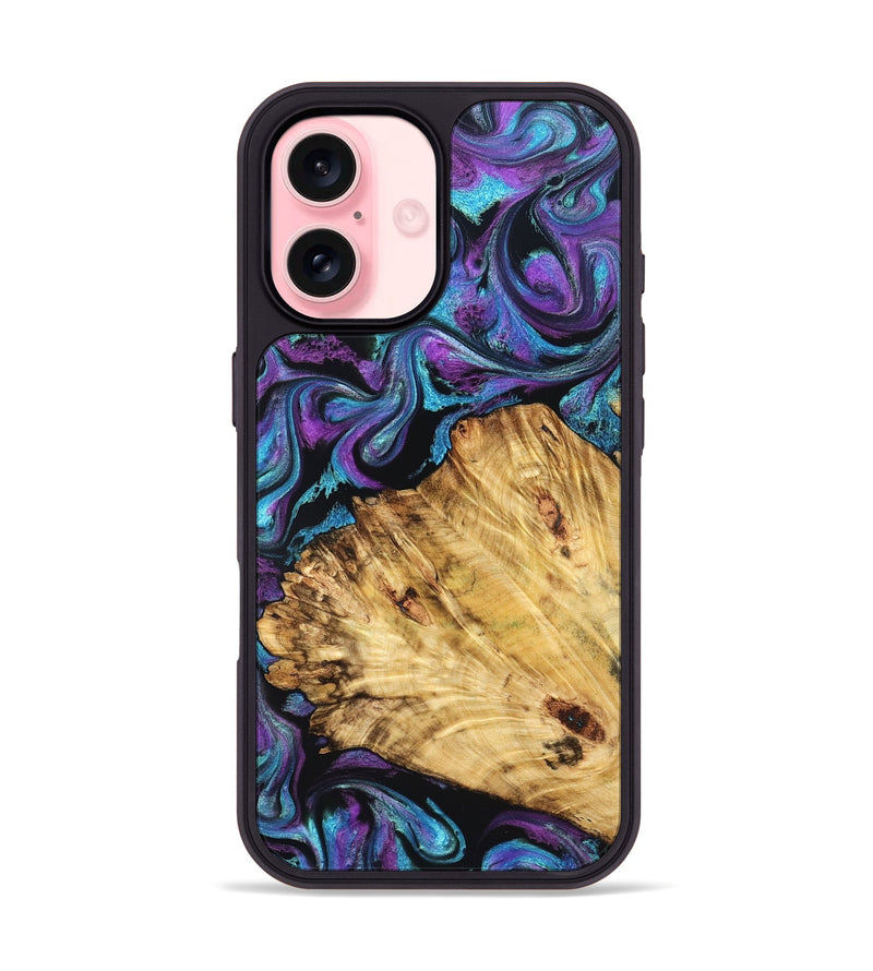 iPhone 16 Wood Phone Case - Daren (Purple, 827111)