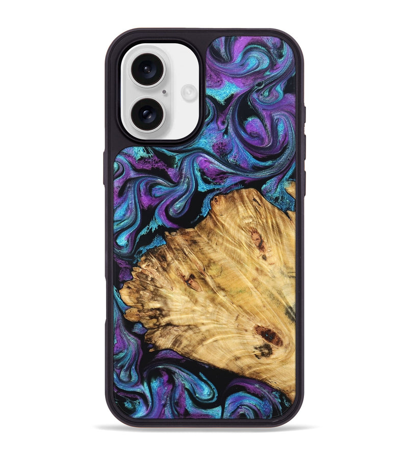 iPhone 16 Plus Wood Phone Case - Daren (Purple, 827111)