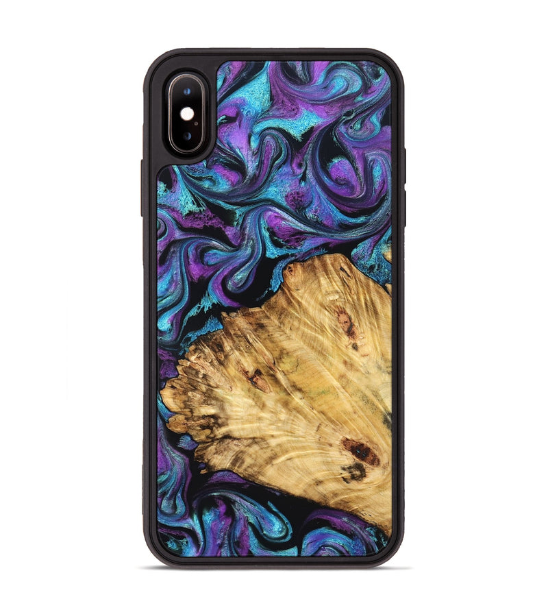iPhone Xs Max Wood Phone Case - Daren (Purple, 827111)