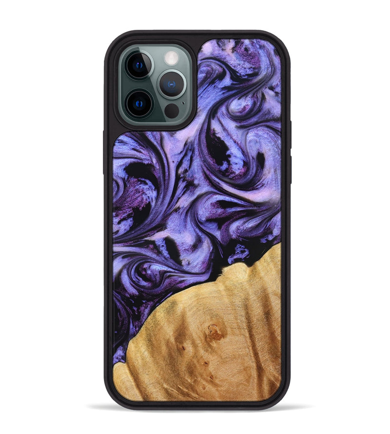 iPhone 12 Pro Max Wood Phone Case - Chozen (Purple, 827113)