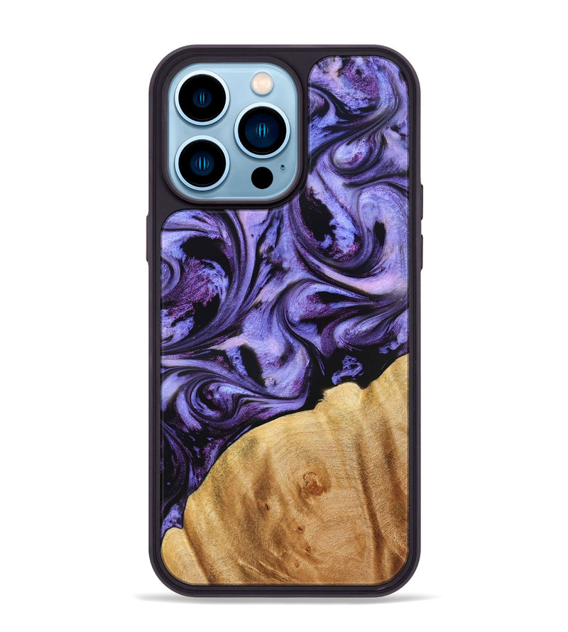 iPhone 14 Pro Max Wood Phone Case - Chozen (Purple, 827113)