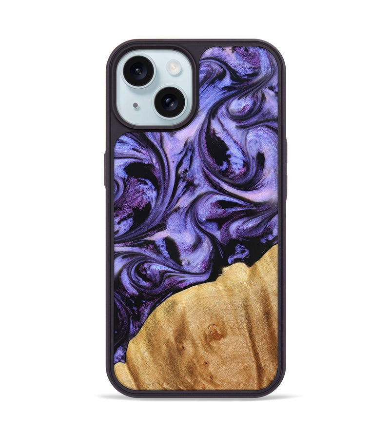 iPhone 15 Wood Phone Case - Chozen (Purple, 827113)
