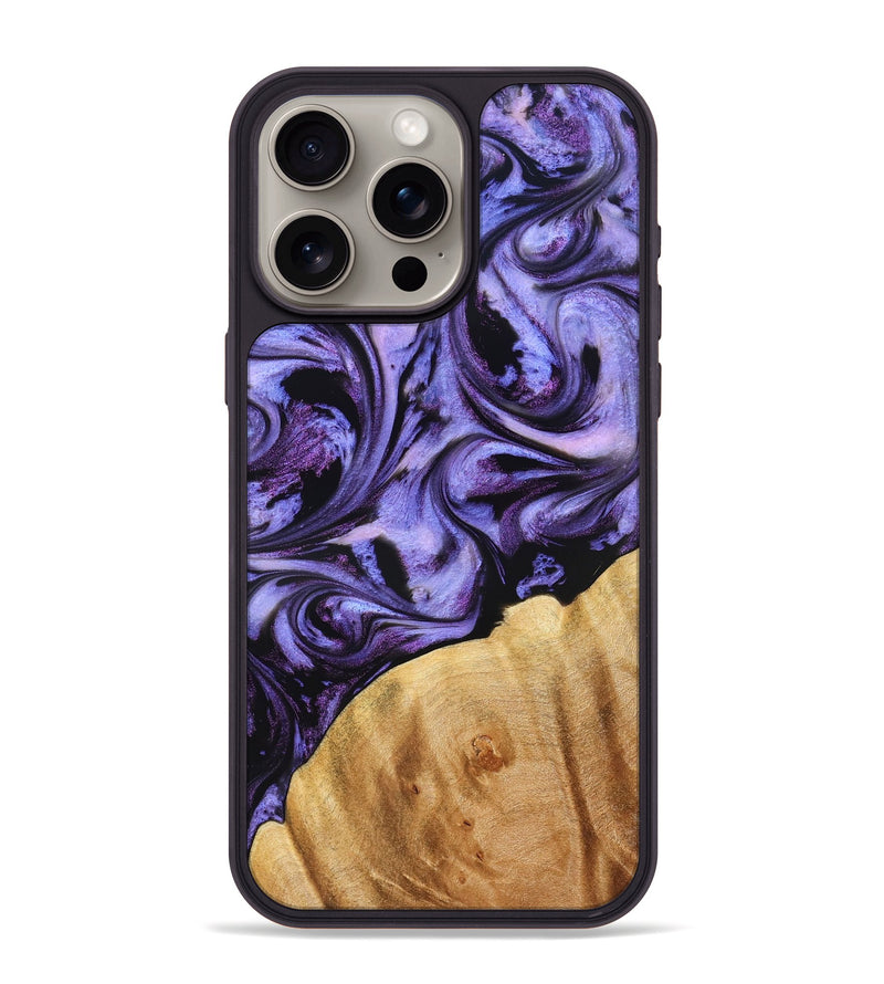 iPhone 15 Pro Max Wood Phone Case - Chozen (Purple, 827113)