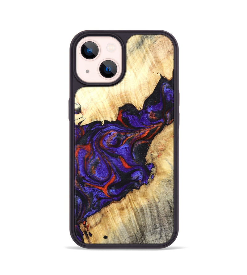 iPhone 14 Wood Phone Case - Laura (Purple, 827115)