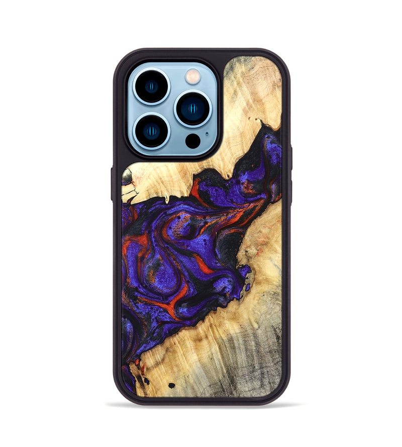 iPhone 14 Pro Wood Phone Case - Laura (Purple, 827115)