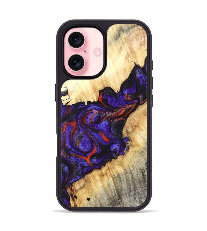iPhone 16 Wood Phone Case - Laura (Purple, 827115)