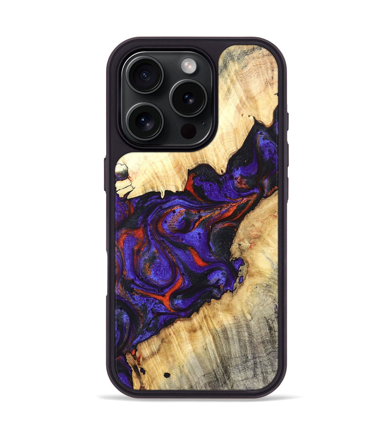 iPhone 16 Pro Wood Phone Case - Laura (Purple, 827115)