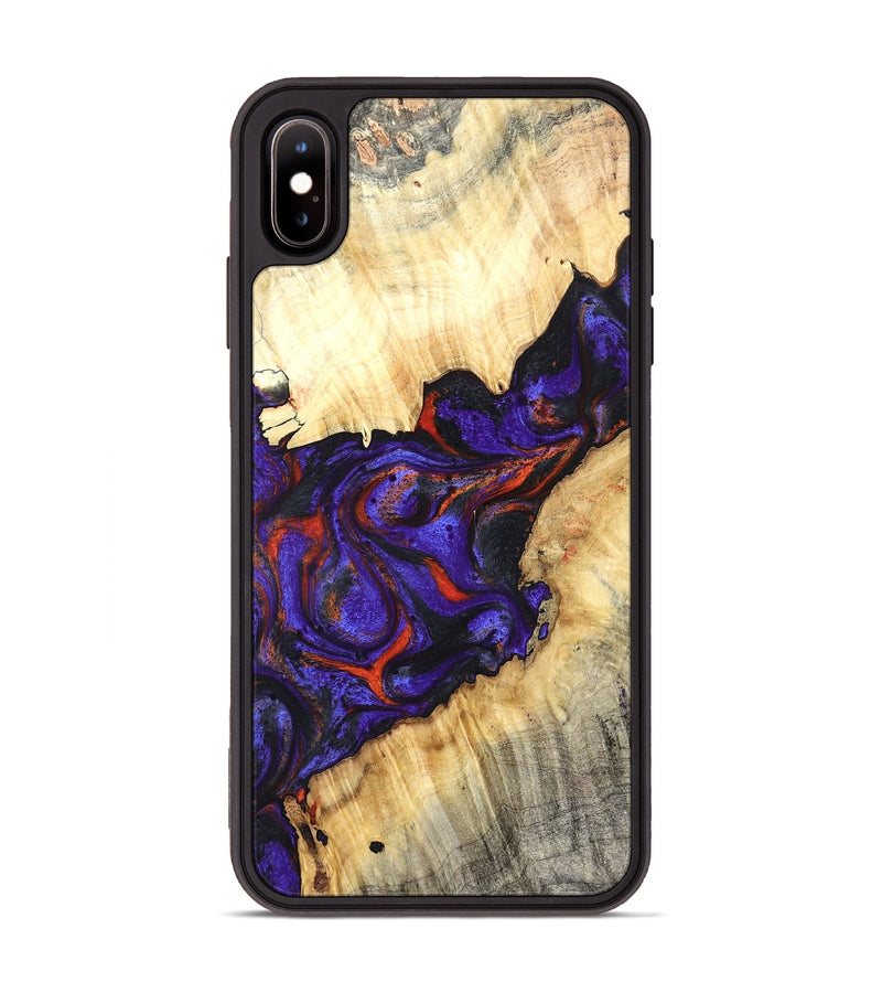 iPhone Xs Max Wood Phone Case - Laura (Purple, 827115)