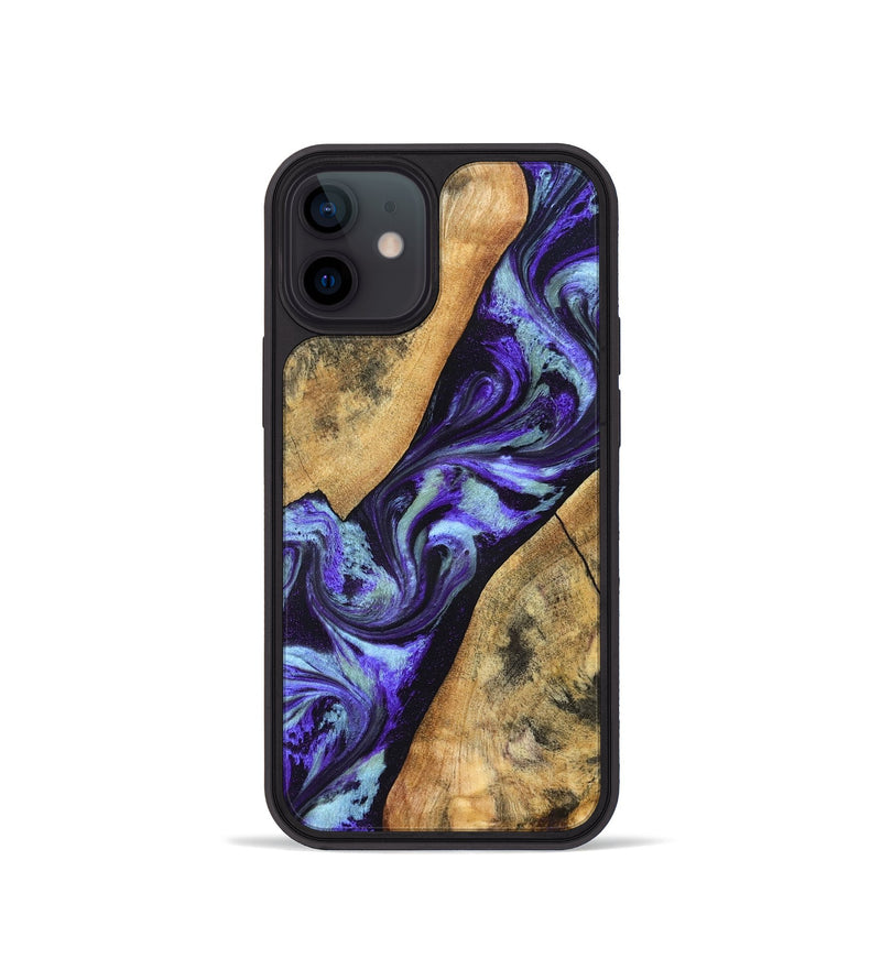 iPhone 12 mini Wood Phone Case - Cullen (Purple, 827117)