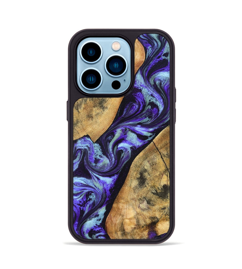 iPhone 14 Pro Wood Phone Case - Cullen (Purple, 827117)