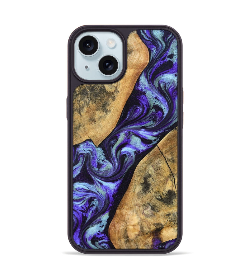 iPhone 15 Wood Phone Case - Cullen (Purple, 827117)