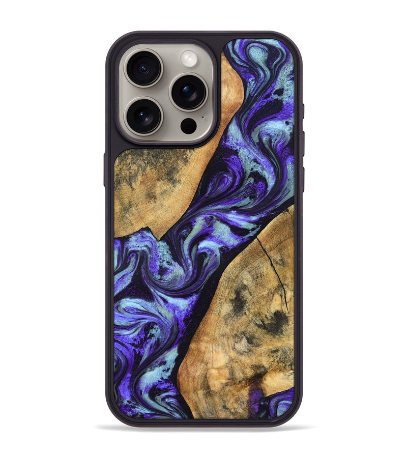 iPhone 15 Pro Max Wood Phone Case - Cullen (Purple, 827117)