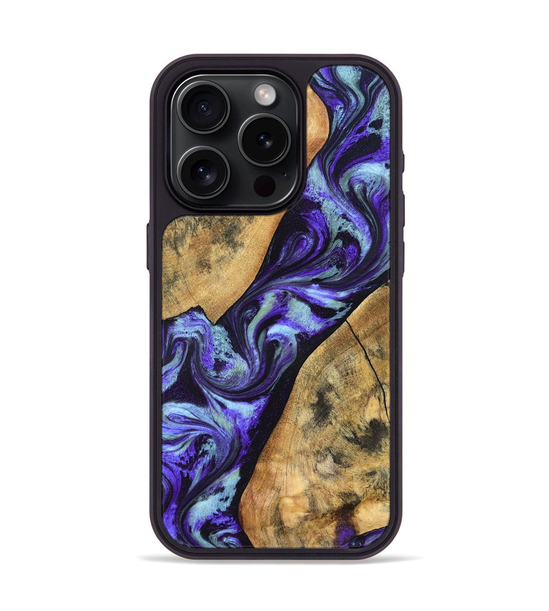 iPhone 15 Pro Wood Phone Case - Cullen (Purple, 827117)