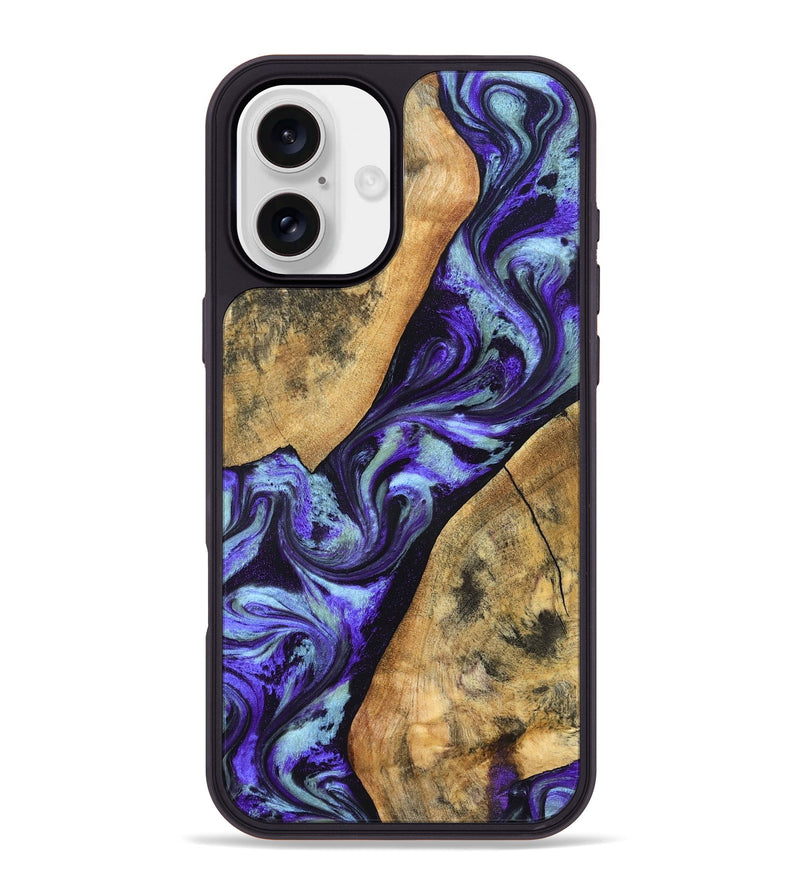 iPhone 16 Plus Wood Phone Case - Cullen (Purple, 827117)