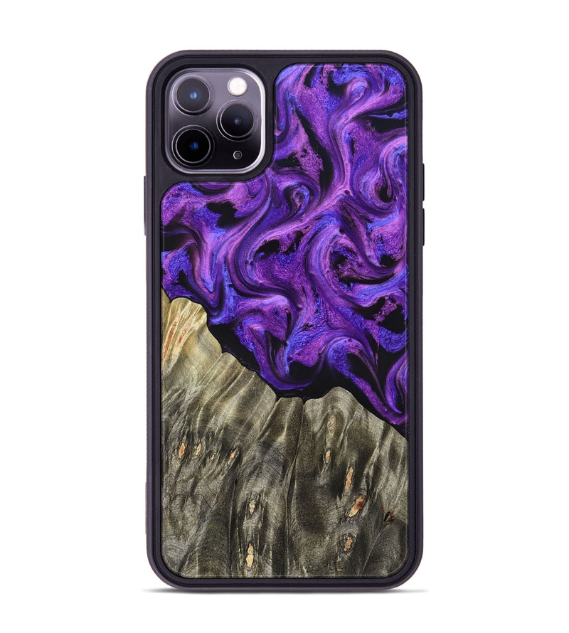 iPhone 11 Pro Max Wood Phone Case - Pennie (Purple, 827118)