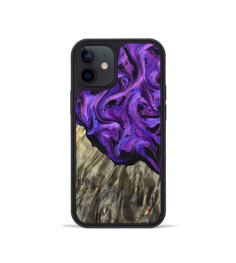 iPhone 12 mini Wood Phone Case - Pennie (Purple, 827118)