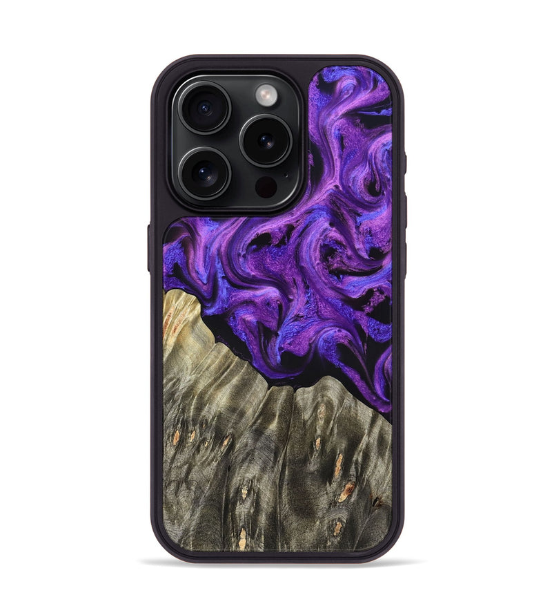 iPhone 15 Pro Wood Phone Case - Pennie (Purple, 827118)