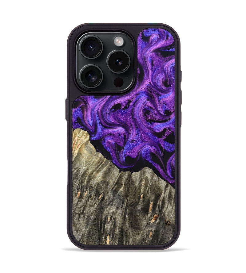 iPhone 16 Pro Wood Phone Case - Pennie (Purple, 827118)