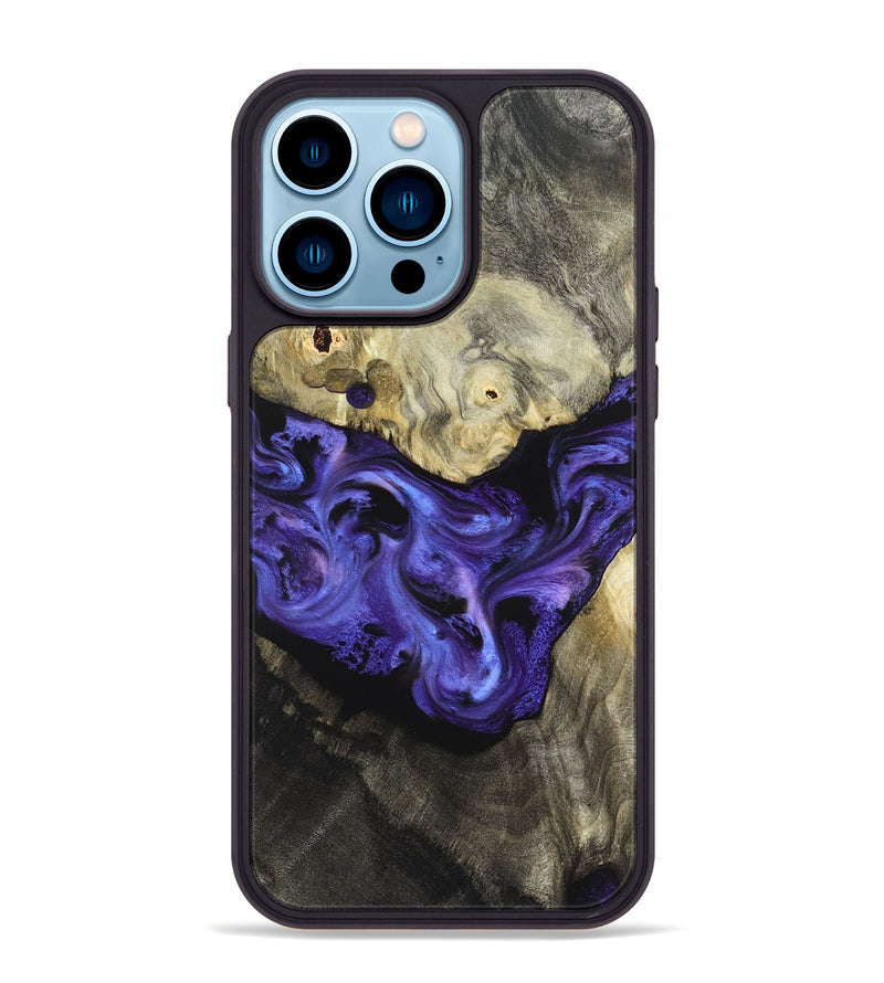 iPhone 14 Pro Max Wood Phone Case - Kyree (Purple, 827119)