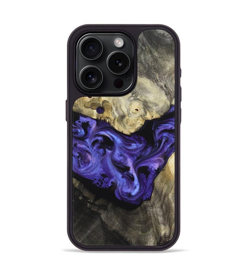 iPhone 15 Pro Wood Phone Case - Kyree (Purple, 827119)
