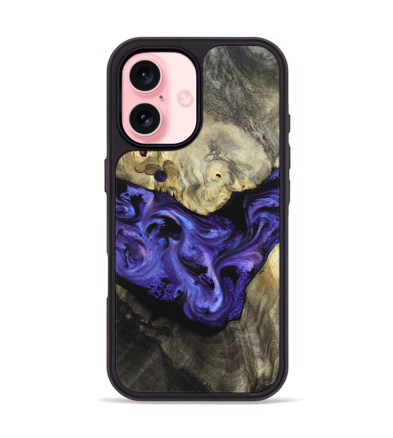 iPhone 16 Wood Phone Case - Kyree (Purple, 827119)
